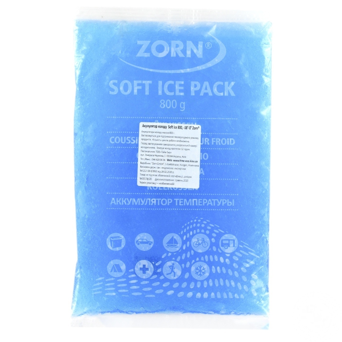 

Аккумулятор холода Zorn Soft Ice 800г