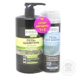 Cool Men Ultramint Gel Shampoo 1l+Shaving Gel 200ml