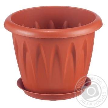 Idea Alicia White Clay Planter with Pallet d14cm 1l - buy, prices for MegaMarket - photo 1