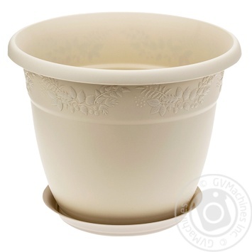 Ryabina Flowerpot with Pallet Latte D220мм 3.6l 3055 - buy, prices for - photo 1