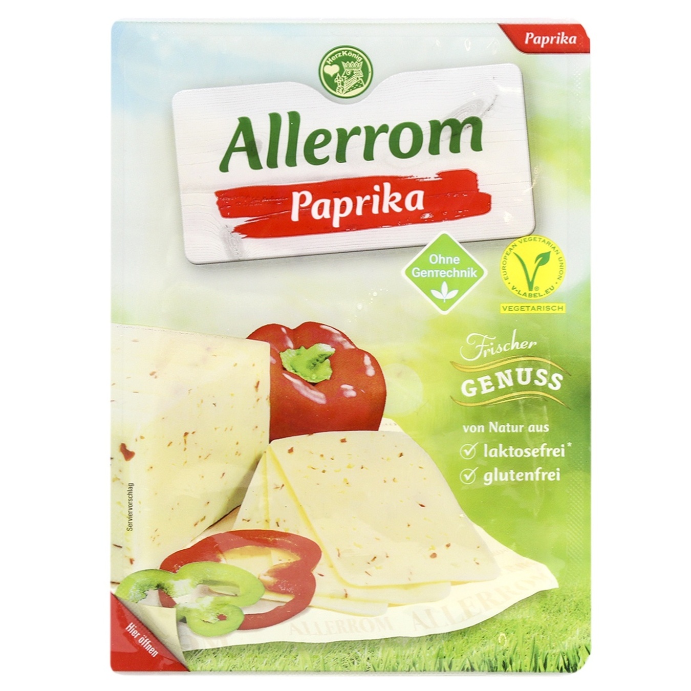 

Сыр Allerrom с паприкой нарезка 50% 110г