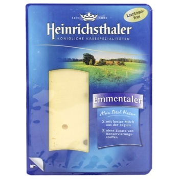 Heinrichsthaler Cheese Emmental sliced 45% 125g - buy, prices for ULTRAMARKET - photo 1