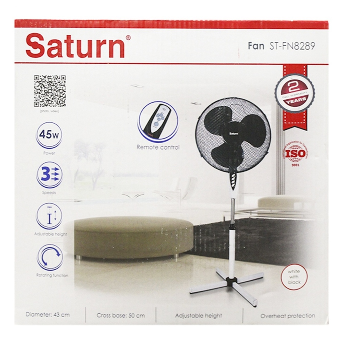 

Вентилятор Saturn с пультом ДУ 45W ST-FN8289