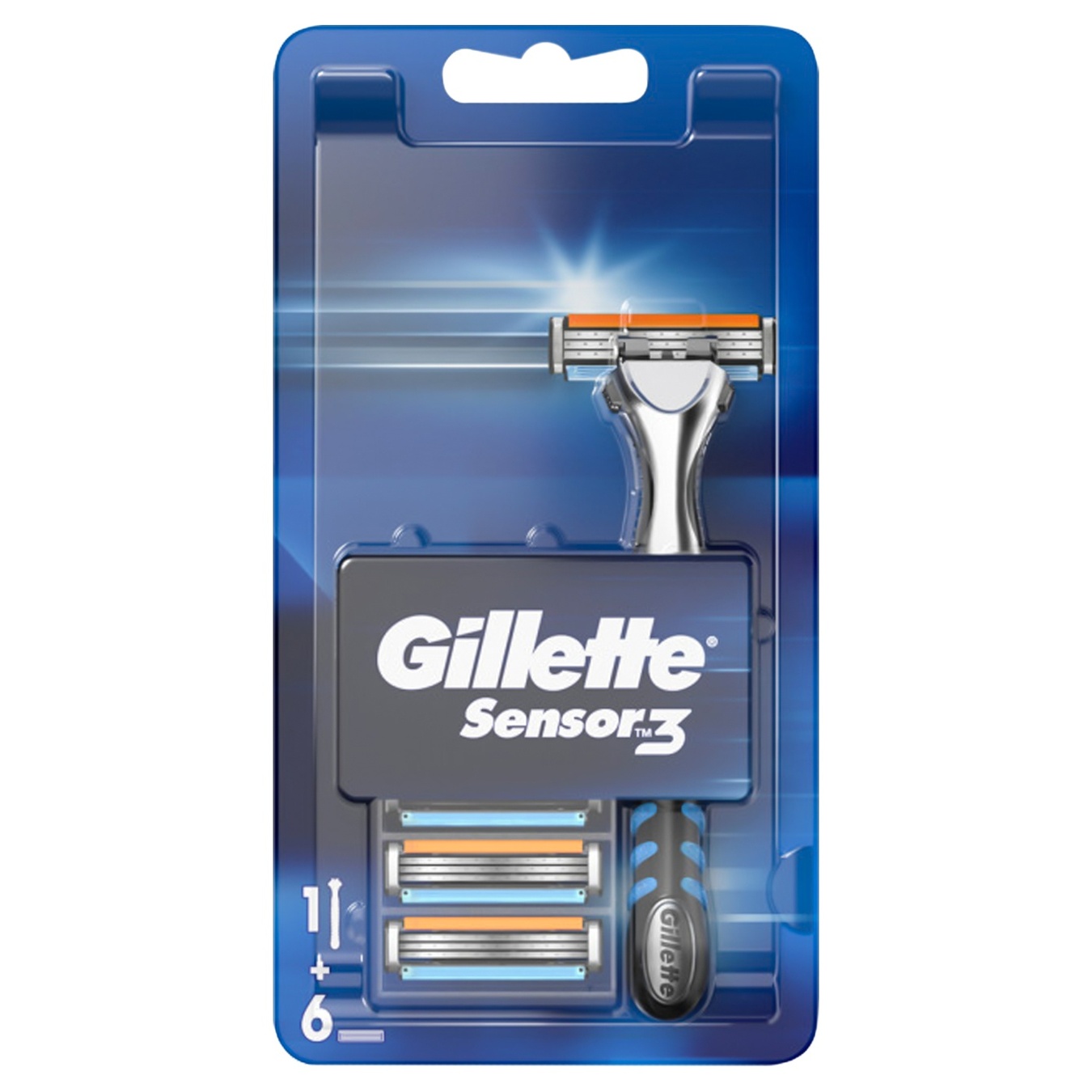 

Бритва Gillette Sensor3 с 6 сменными кассетами