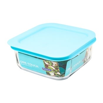 Glasslock Glass Container with Plastic Lid Square 422ml