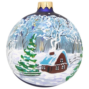 Ball Glass Christmas Tree Toy with Picture 9cm assortment - buy, prices for MegaMarket - photo 1