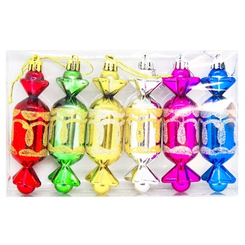 Set of New Year's Decorations 13cm 6pcs ZA1743