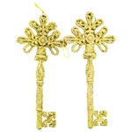 Прикраса ключик золотий 16x7.5см E09041G