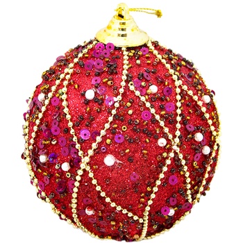 Christmas decoration Ball red 10cm - buy, prices for - photo 1