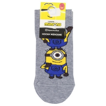 Brestskie Minions Women's Socks s.23 307 gray melange 1125 - buy, prices for - photo 1