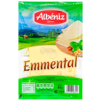 Albeniz Emmental Cheese Sliced 45% 85g - buy, prices for MegaMarket - photo 1