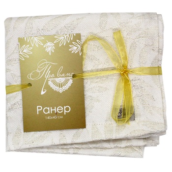 Provence Elsa Milk Gold Tablecloth 40x140cm - buy, prices for COSMOS - photo 1