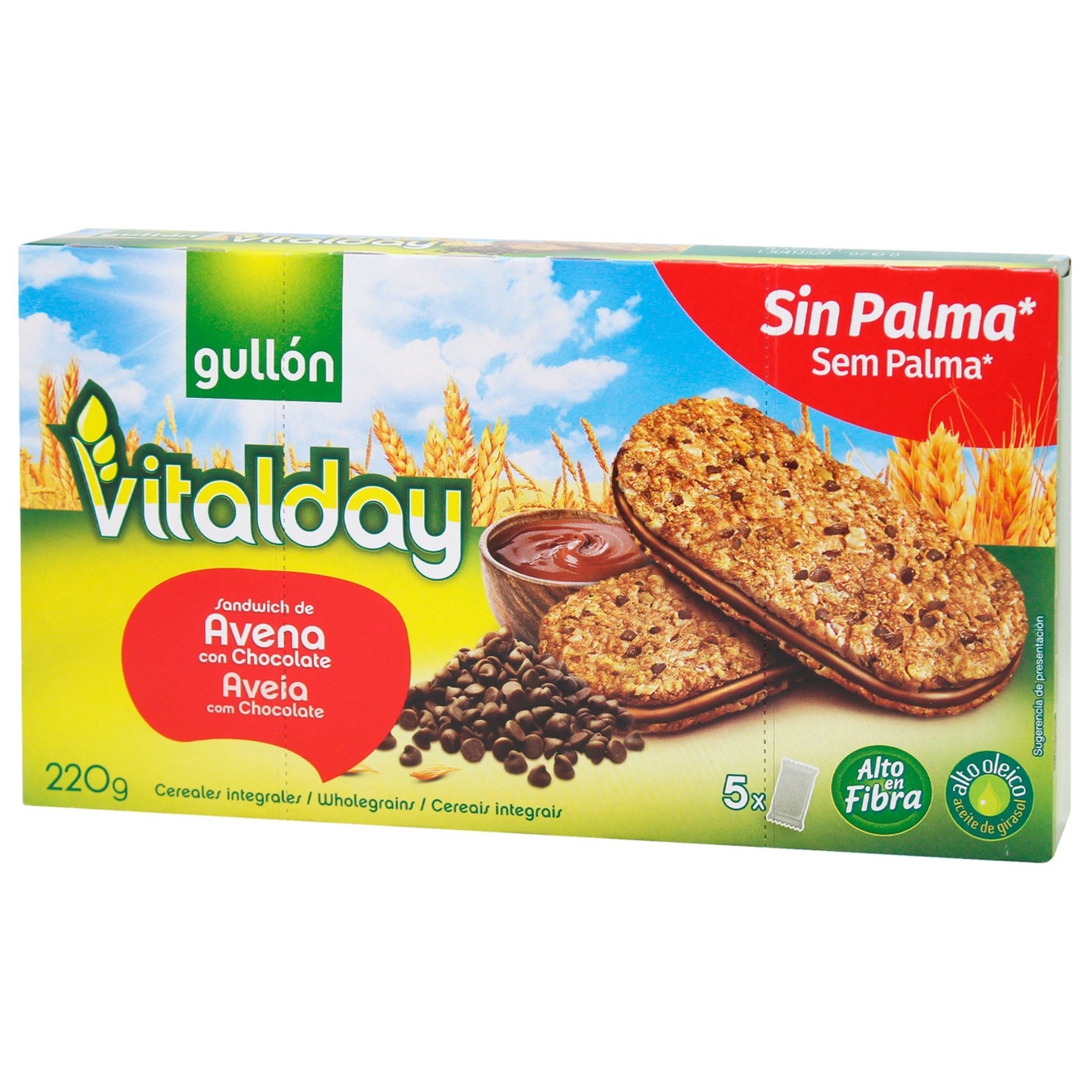 

Печенье-сэндвич Gullon Vitalday с фундуком 220г