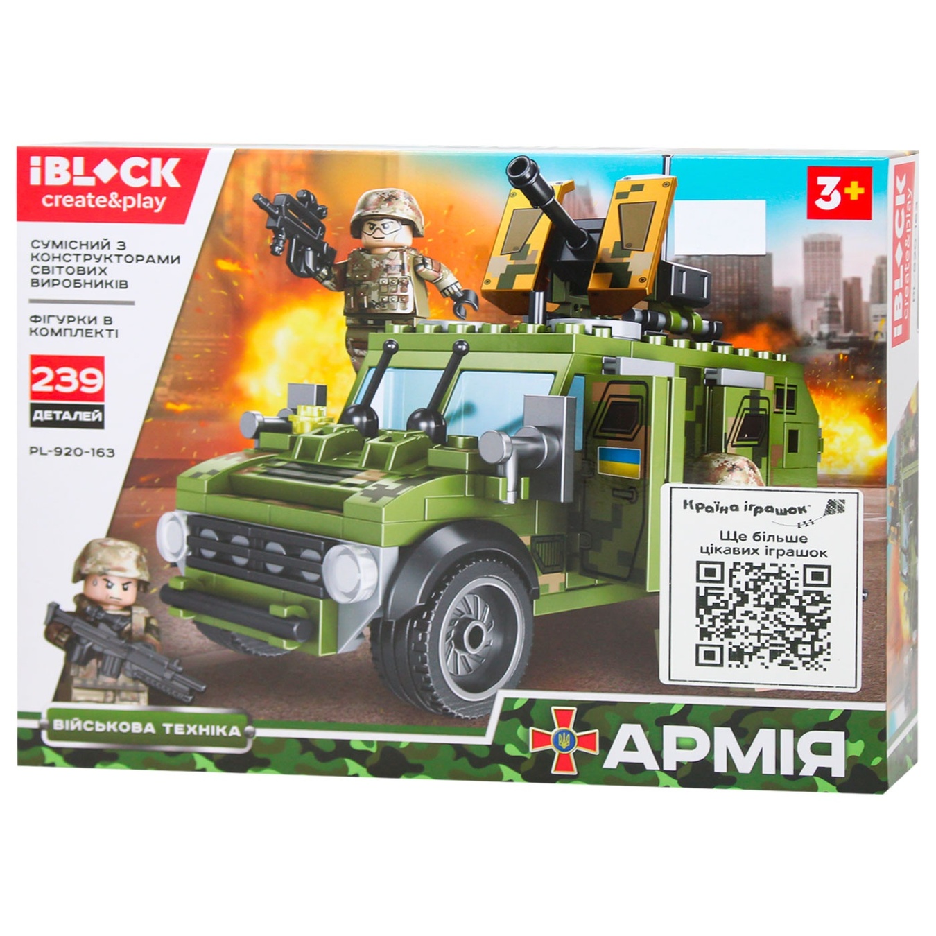 

Игрушка Iblock Конструктор Военная техника PL-920-163 в ассортименте