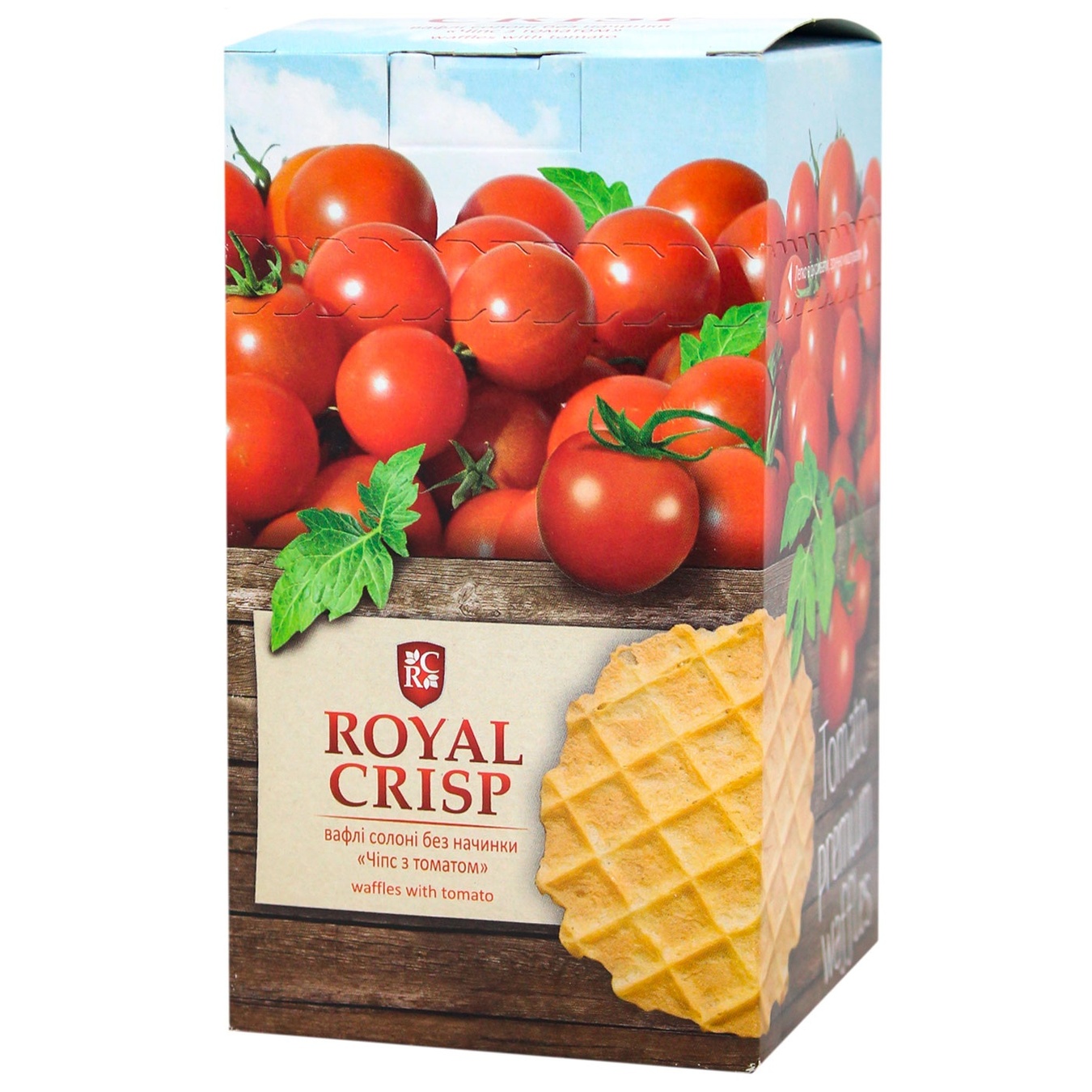 

Вафли Royal Crisp соленые без начинки Чипс с томатом 85г