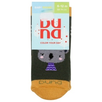 Шкарпетки дитячі Duna р.10-12 оливковий - купити, ціни на ULTRAMARKET - фото 3