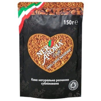 Кава Nero Aroma сублімована розчинна 150г - купити, ціни на МегаМаркет - фото 1