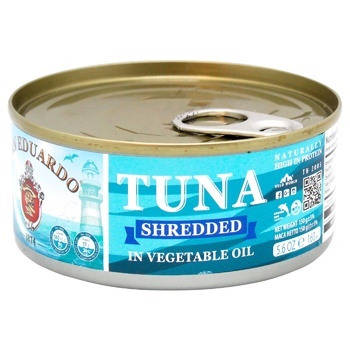 San Eduardo Chopped Tuna in Vegetable Oil 150g - buy, prices for ULTRAMARKET - photo 1