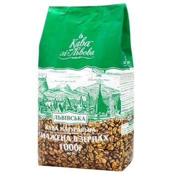 Kava zi lvova in grains coffee 1000g - buy, prices for Auchan - photo 1