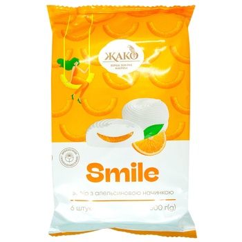 Зефир Жако Smile с апельсиновой начинкой 300г - купить, цены на ЕКО Маркет - фото 2