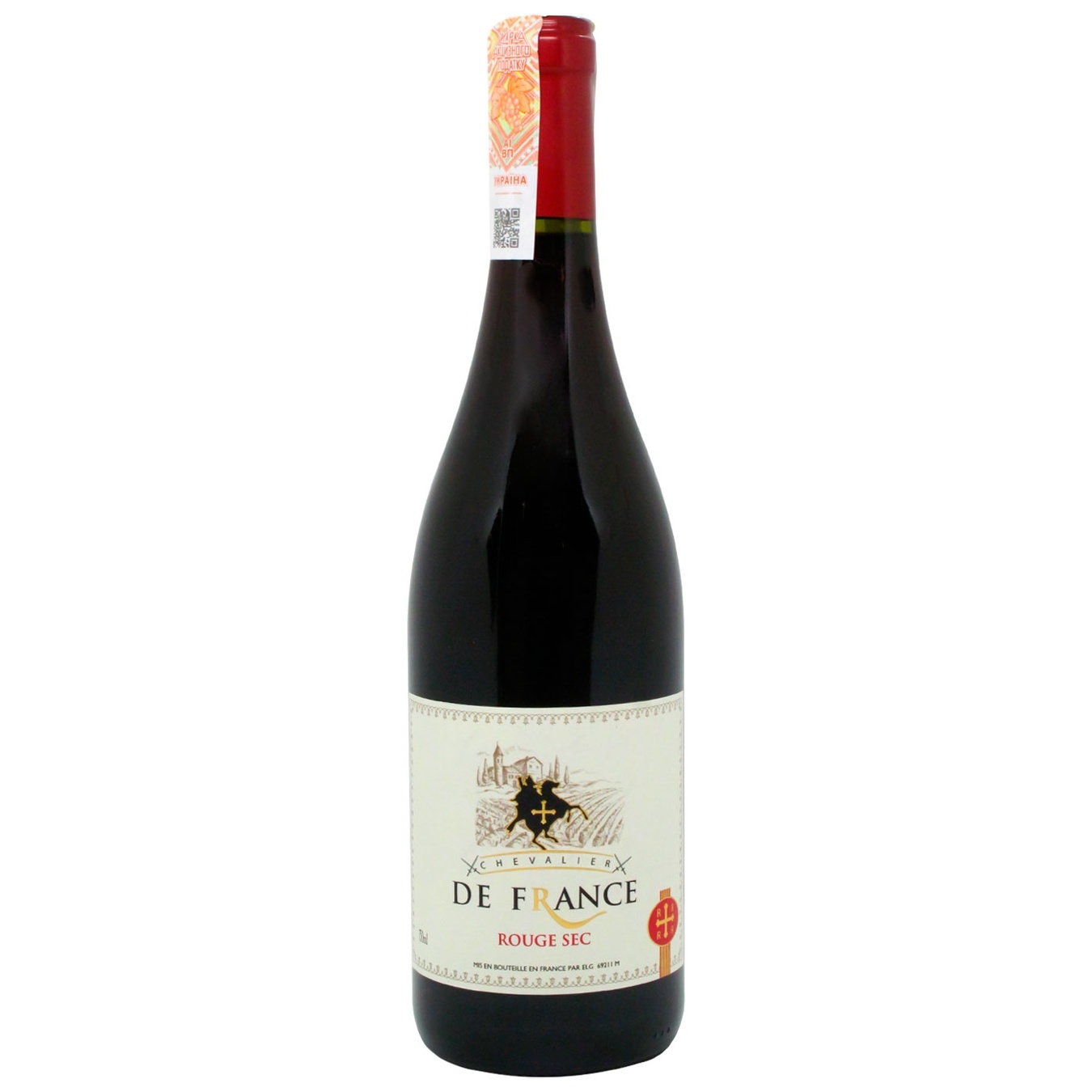 

Вино Chevalier de France Rouge Sec красное сухое 11% 0,75л