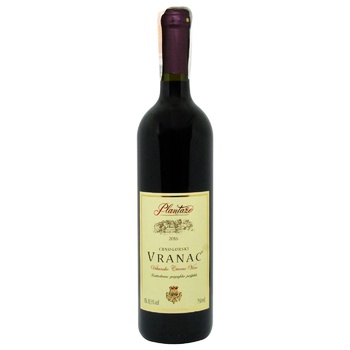 Вино Plantaze Vranac красное сухое 13,5% 0,75л - купить, цены на WINETIME - фото 1