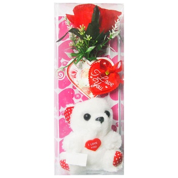 Decoration Teddy Bear with Flower