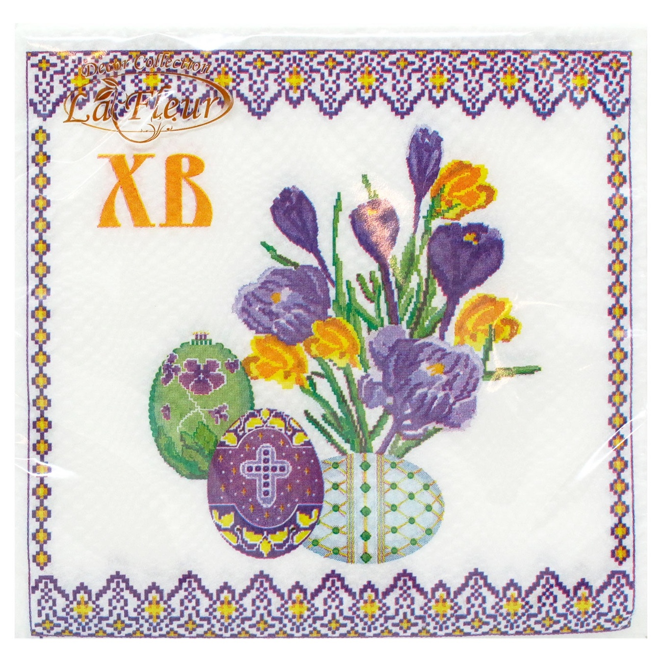 

Серветка La Fleur Пасхальні крокукси 33*33 2шар 20шт. х20