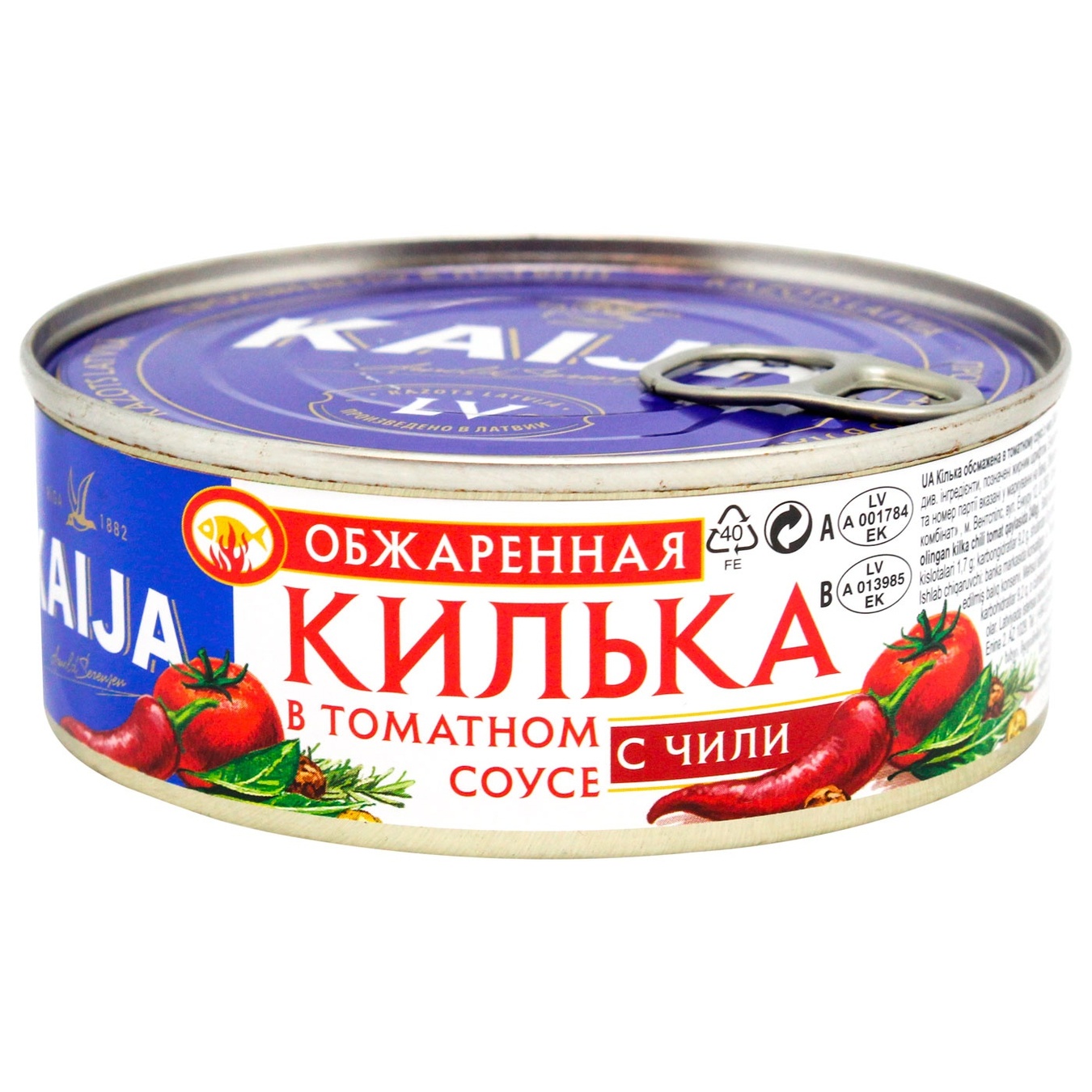 

Килька Kaija обжаренная в томатном соусе с паприкой 240г