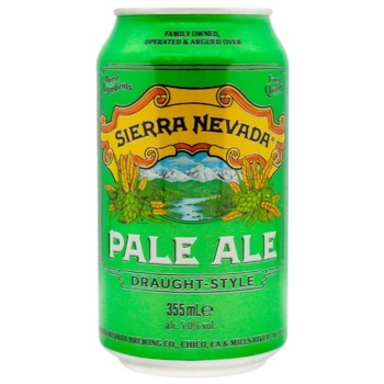 Пиво Sierra Nevada Draught Style Pale Ale 5% 0,355л - купить, цены на ULTRAMARKET - фото 1