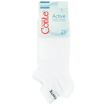 Conte Elegant Active Women's Socks s.23 white - buy, prices for MegaMarket - photo 1