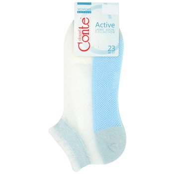 Шкарпетки жіночі Conte Elegant Active р.23 блакитний - купити, ціни на - фото 1