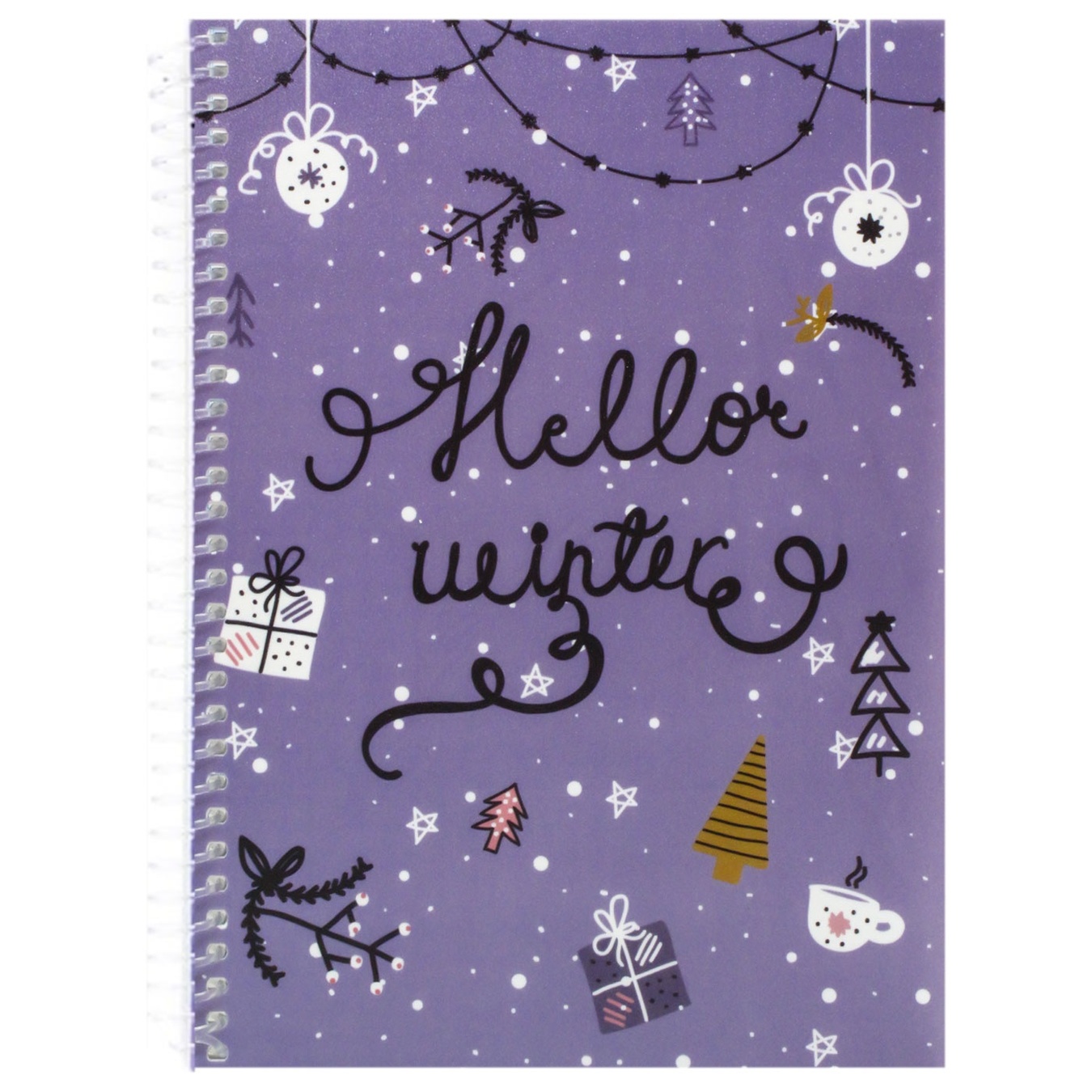 

Блокнот Optima Christmas: Hello Winter А5 60л пластиковая обложка клеточка