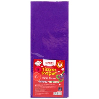 Maxi Paper 17g/m 5 sheets 50x70cm purple - buy, prices for MegaMarket - photo 1