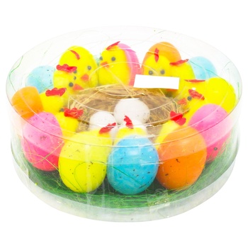 Set Decorative Chickens in Shell 12pcs