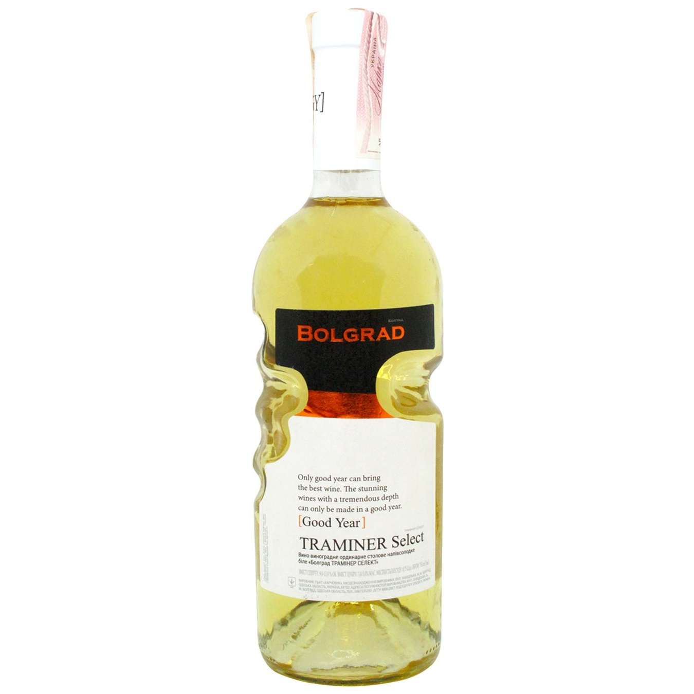 

Вино Bolgrad GY Traminer Select белое полусладкое 11% 0,75л