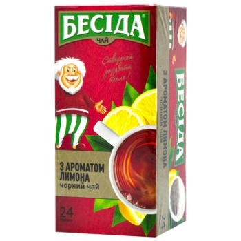 Beseda Classic Black Tea with Lemon Flavor 24x1.7g - buy, prices for ULTRAMARKET - photo 1