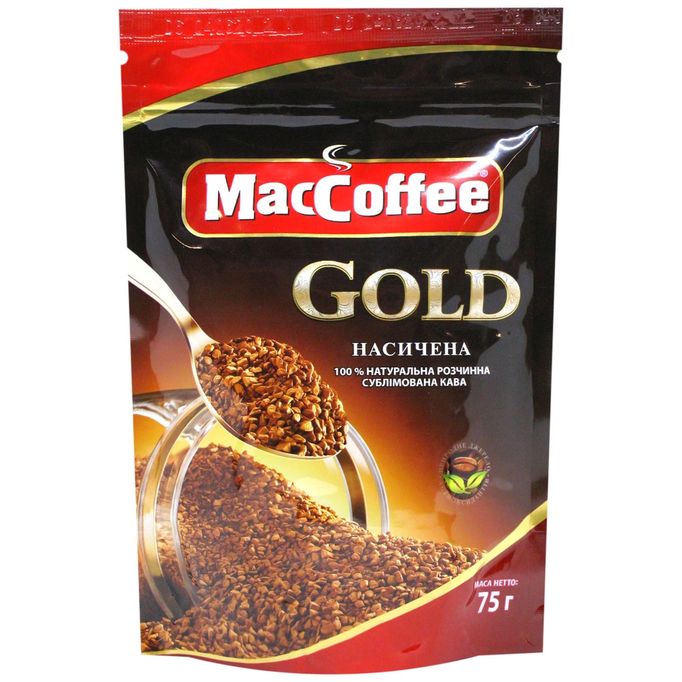 

Кофе MacCoffee Gold натуральный растворимый сублимированный 75г