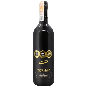 Saint Clair Merlot Hawkes Bay Red Dry Wine 13.9% 0.75l - buy, prices for ULTRAMARKET - photo 1