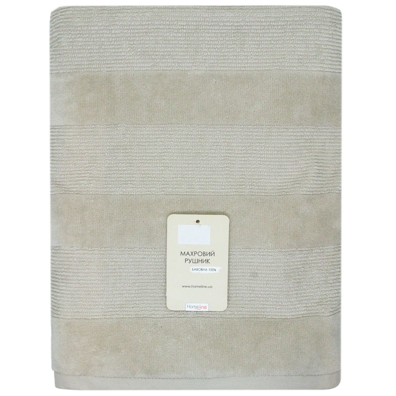 

Полотенце махровое Home Line Ривьера бежевый 70x130см арт.147627