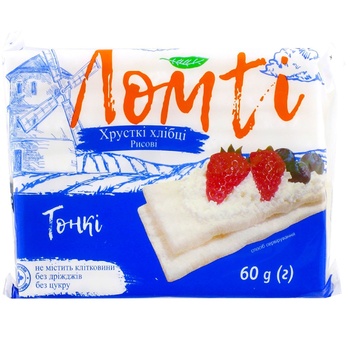 Lomtі Rice Crispbread without Yeast and Sugar 60g - buy, prices for Tavria V - photo 1