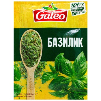 Galeo Dried Basil Seasoning 10g - buy, prices for MegaMarket - photo 1