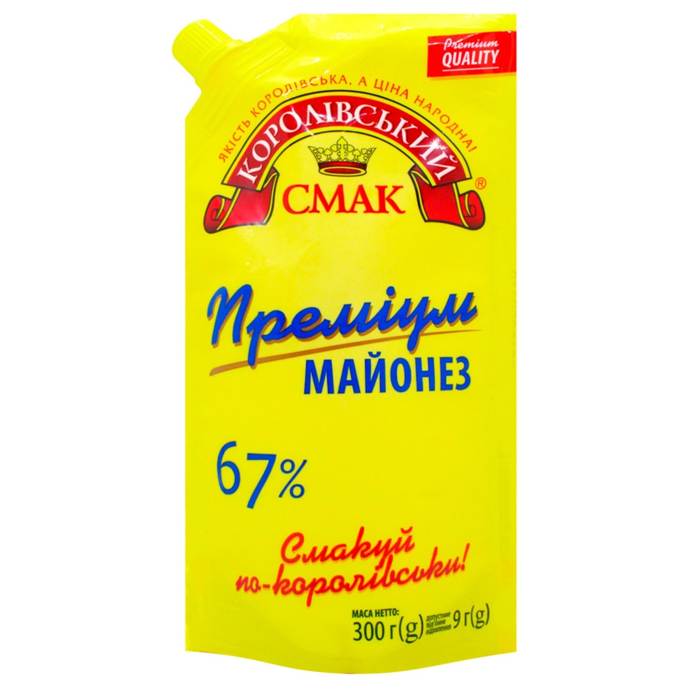 

Майонез Королівський смак Королівський 67% 300г х6