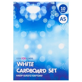 Cool for School Cardboard A5 white 10 sheets - buy, prices for MegaMarket - photo 1