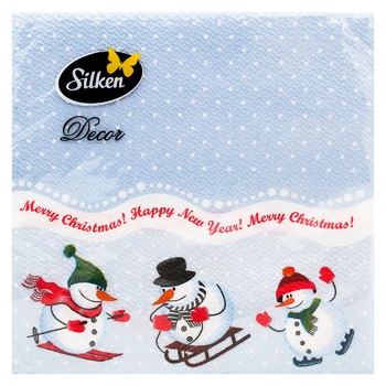 Silken Snowmen Mix Napkins 33x33cm 16pcs - buy, prices for Za Raz - photo 1