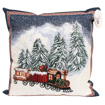 Provence Blue Sky Locomotive Decorative Pillow 45x45cm