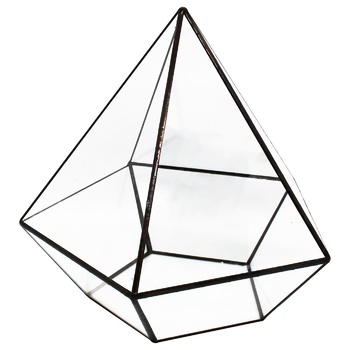 Hibox Glass Figure Pentagonal Pyramid Vase 160x180mm