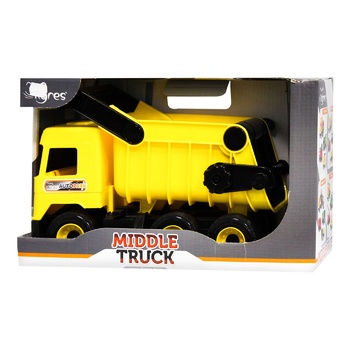 Tigres Middle Truck Yellow Dump Truck Toy - buy, prices for MegaMarket - photo 1