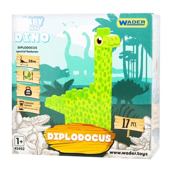 Wader Baby Blocks Dino Diplodocus Construction Set - buy, prices for - photo 1