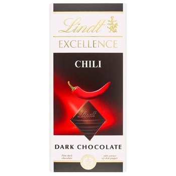 Шоколад черный Lindt Excellence с экстрактом перца чили 100г - купить, цены на Auchan - фото 1